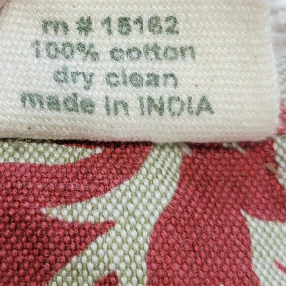 Arhaus Damask Floral Placemats Napkins Red Tan  Cotton Set of 4 - Picture 4 of 16